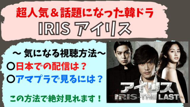 韓国ドラマ『IRIS-アイリス-』無料で視聴できるのはどこ？あらすじや見どころも！